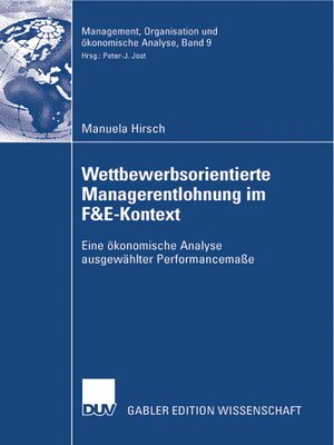 cover image of Wettbewerbsorientierte Managerentlohnung im F&E-Kontext